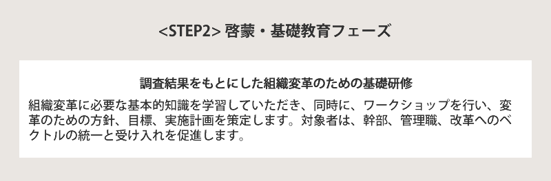 STEP2 啓蒙・基礎教育フェーズ